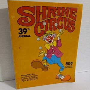 shrine circus Program 1979 Barton Coliseum Arkansas 39th Annual Ephemera